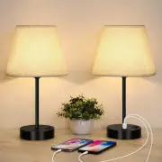 2x Bedside Touch Lamps Modern Table Desk Light gold Base Home Decor