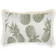 Cushion Cover-Coastal Fringe-Pineapples Sage-35cm x 50cm