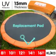 REPLACEMENT TRAMPOLINE PAD REINFORCED OUTDOOR ROUND SPRING COVER 8 10 12 14 16ft