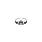 (W) Pandora Regal Beaded Tiara Ring Sterling Silver Clear