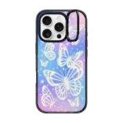 iPhone 16 Pro Impact Ring Stand Case MagSafe Compatible Butterfly Aurora