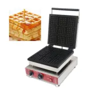 New Commercial Nonstick 9pcs Square Waffle Maker 110V Electric Waffle Iron Baker