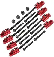 Front & Rear Suspension Travel Limit Straps for Losi 1/18 Mini LMT 4X4 Brushed Monster Truck RTR-LOS01026 Upgrade Parts - Red