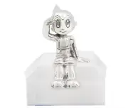 Rare"Astro Boy Sitting Atom Silver Figure "60th Anniversary Limited EditionJapan
