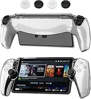HYPERCASE Upgraded - Clear Case of PlayStation Portal Remote Player, All-Round 3 in 1 Split Hard Shell Cover for PS5 Portal Controller, Anti-Scratch Accessories Kit for PS Portal with 4 Thump Caps