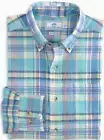 $99.50 Southern Tide Men's Big Splash Long Sleeve Sport Shirt, Maui Blue, S