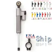 CNC Universal Motorcycles Steering Stabilizer Damper Linear Control Safety Grey