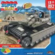 Cra-Z-Art Super Blox Deluxe - Mega Tank 357 pieces, Brand New!