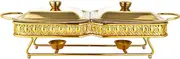 Buffet Heater - Hot Pot Buffet Set, Hot Pot Buffet Set, Foldable and Buffet Heater Set, Food Pot, Water Pot, Fuel Rack and Lid for Catering Events