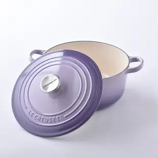 Le Creuset 琺瑯鑄鐵圓鍋 琺瑯鍋 鑄鐵鍋 湯鍋 燉鍋 炒鍋 22cm 3.3L 藍鈴紫 法國製