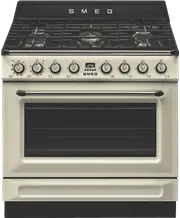 Smeg 90cm Victoria Dual Fuel Pyrolytic Freestanding Cooker - Cream