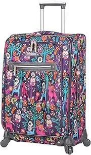 [Lily Bloom] Large Expandable Design Pattern Luggage With Spinner Wheels For Woman (28in Wildwoods)
