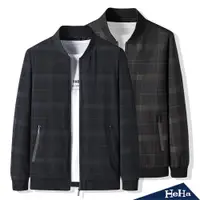 在飛比找ETMall東森購物網優惠-【HeHa】格紋立領夾克外套 兩色