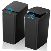 Bathroom Trash Can with Lid, 2 Pack 2.2 Gallon Automatic Touchless Garbage