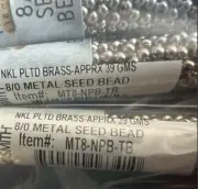 Nickel Plated Brass 8/0 Metal Seed Bead 39g (3pk)
