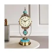 Vintage Desk Clock,Antique Mantel Clock Silent Decorative Clock with Pendulum...