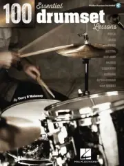 100 Essential Drumset Lessons Drum Instruction Book and Audio 000103628