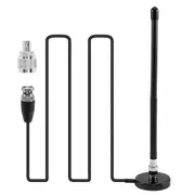 CB Aerial Antenna 27MHz Soft Whip Magnetic Base BNC PL259 Connector CB Aerial Antenna for Cobra black