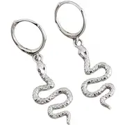 Anyco Earrings Sterling Silver Cute Chic Punk Long Bohemian Snake Stud For Women Girl Teen Fashion Stylish Accessories Jewelry Gifts