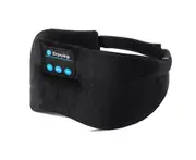 Chronus Bluetooth Sleep Mask with Stereo Headphones & Mic Washable (Black)