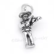 Mariachi Charm Pendant Musical Band Instrument STERLING SILVER 3D 925 .925