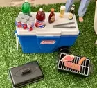 Rement Fun Meals BBQ Kitchen Littles Drinks Beer & 1:6 Scale Coleman Cooler