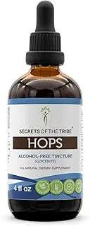 Hops Tincture Alcohol-Free Liquid Extract, Organic Hops (Humulus Lupulus) Dried Flower (4 FL OZ)