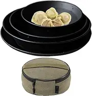 Camping Plates | Camp Stainless Steel Plates Dinnerware,Stackable Flatware, Heat-Resistant Titanium-Plated Tools for Couples Family RV Outdoor Dining