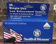Rare Smith & Wesson Law Enforcement 35mm Camera Color Film Flash & Strap