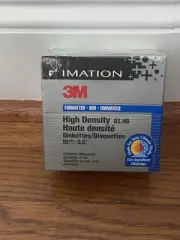 Imation 3M Floppy Disk Diskettes 3.5" High Density HD DS 10 Pack NOS SEALED