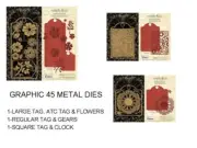GRAPHIC 45 "METAL DIES" ALL 3 SETS SCRAPJACK'S PLACE