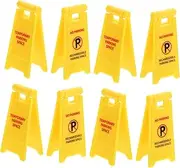 Kisangel 10pcs Miniature Traffic Signs Toys Boys and Girls Pretend Play Model Warning Signs Models for Cognitive Development