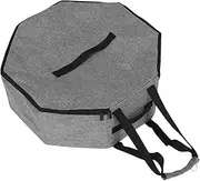 TOGEVAL Foldable Hat Storage Organizer with Handle Portable Cowboy Hat Carrier for Men Women Large Capacity Bag for Baseball Caps Easy to Carry Store Grey