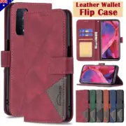 For OPPO Reno 13 F A5 Pro A60 A38 Realme 14X Pro Case Leather Wallet Flip Cover
