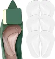 Gel Arch Support, 3 Pairs Shoe Insoles for Flat Feet, Reusable Arch Inserts for Plantar Fasciitis, Adhesive Arch Pad for Relieve Pressure and Foot Pain