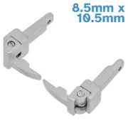2pcs 8.5mm x 10.5mm Spring Hinge Assembly L+R Acetate Eyeglass Frame Repair Part