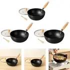 Iron Wok Pan Cooking Pot Kitchen Cookware Home Induction Cooker Chinese Wok