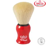 [現貨] OMEGA S-BRUSH S10065 合成纖維 刮鬍刷 紅色 ABS 塑料手柄 義大利代購