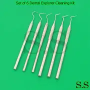6 Dental Explorer 23 Hook Tartar Remover and Probe 9 Teeth Cleaning PR-0092