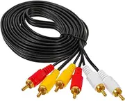 FONDOTIN to Cable Male to Male Video Cord Audio Video Composite Wire for DVD and Tv Connections Durable and Construction