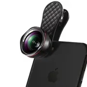 LQ-046 2 in 1 Phone Camera Lens Kit Wide Angle Lens and 15x Macro Lens for Smartphone BLACK COLOR