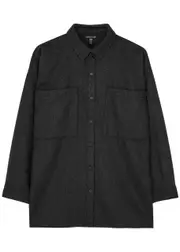 Eileen Fisher Wool Shirt - Dark Grey - XS (UK 6-8 / XS) XS (UK 6-8 / XS)