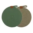 Ladelle Nash Set Of 2 Rope Kitchen Trivets Green Hot Pot Holder