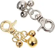 BAZEITFLOW 2pcs Pet Bell Charms Cat Dog Collar Bells with Easy Attachment Design for Tracking Pets Flexible Positioning Loud Sound