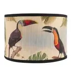 Uonlytech Lamp Shades Drum Lamp Shade E27 Vintage Burlap Lampshade Birds Patt...