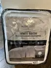 NIP Royal Luxe White Goose Down & Feather Full/Queen Comforter