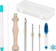 Punch Needle Embroidery Kit - Needle Punch Kit with Threader - Embroidery Tool Storage Box Included for Easter Crafting Projects Adults and Children