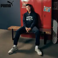 在飛比找PChome24h購物優惠-PUMA 長褲 流行系列 P.Teaam 深藍 刺繡 E.S