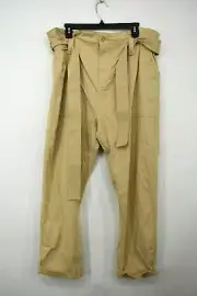 Topshop Womens Rory Paperbag Waist Utility Trousers Zip Fly Tie Waist $75