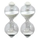 2x Dulton Magnetic 8.5cm Sandglass 3-Minute Kitchen Timer/Clock Hourglass Ivory